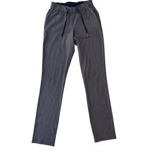 Lululemon On the Fly Women's Heathered Gray and Black 4Tall Jogger Pants Pull On
